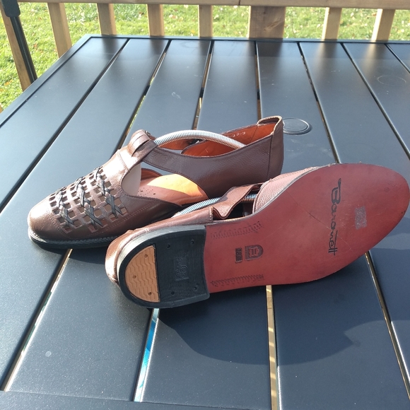 Men's Baronett Side Buckle Shoes, Brown Leather, Size 28.5 (10), Made in… - Picture 11 of 13